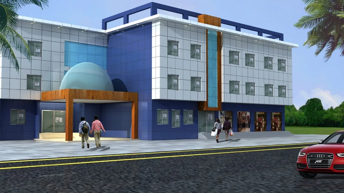Commercial retail building concept elevation
